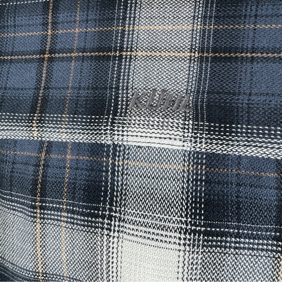 KUHL Plaid Flannel Button Down Shirt Blue Gray Men’s M Outdoor Casual - Picture 15 of 16
